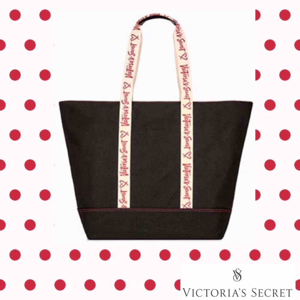 NWT BLACK VICTORIA SECRET TOTE